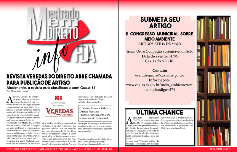Informativo nº 01/2015 - PPGD/FDA/UFAL